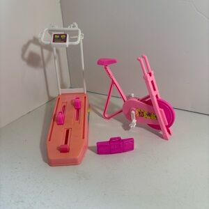 Vintage‎ 1991 Barbie doll all stars gym exercise equipment